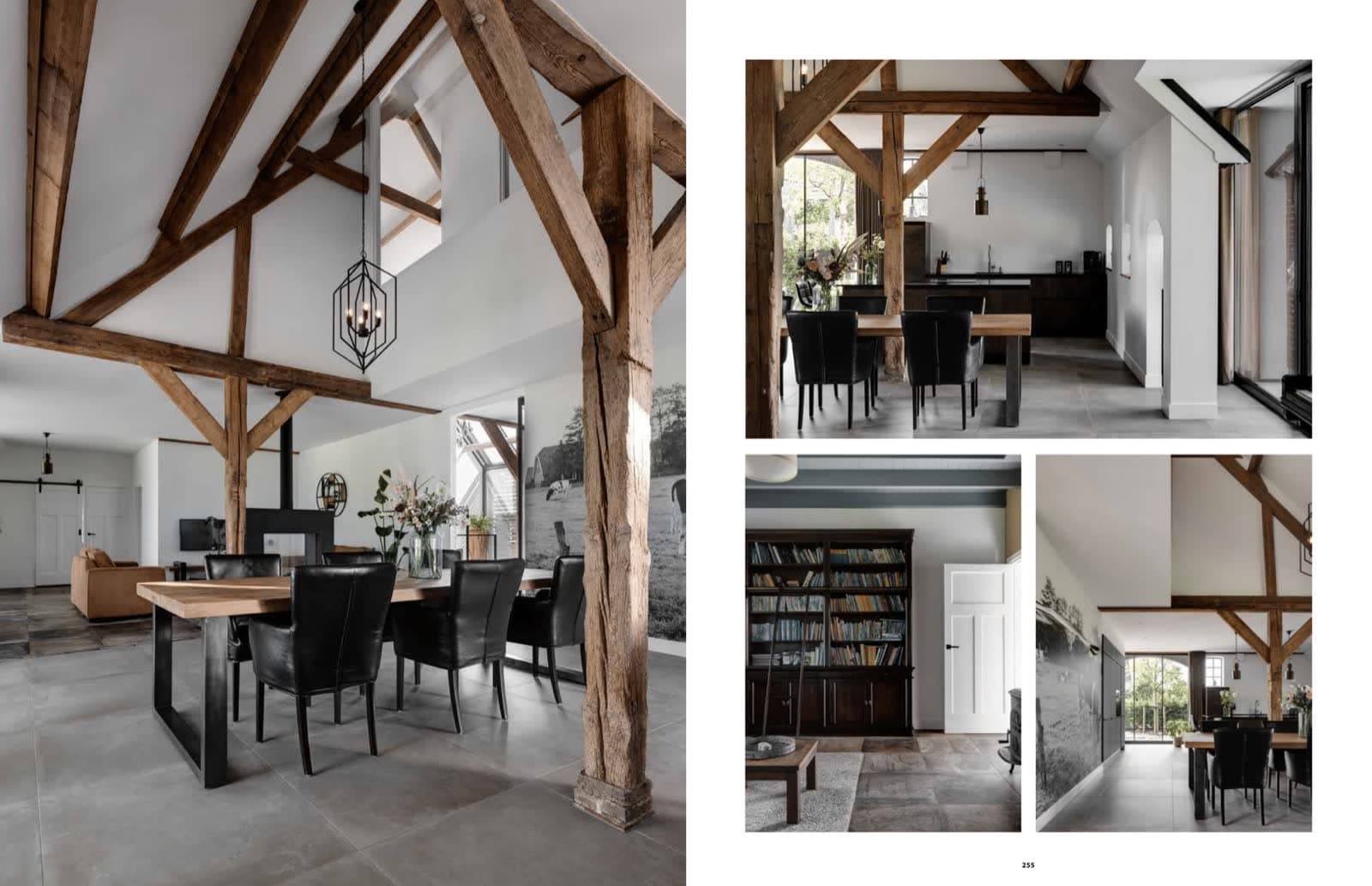 moderne woonboerderij met balken
