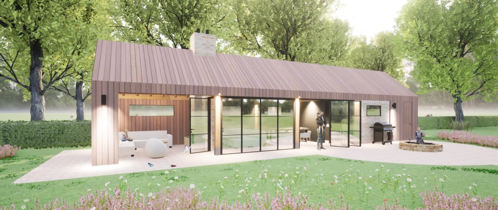 Modern tuinhuis van hout — Tuinverblijf A&D