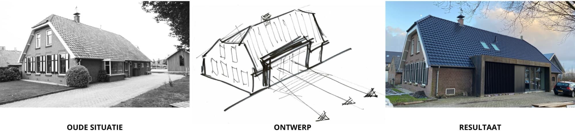 Woonboerderij Hoevelaken — Moderne erker van cortenstaal